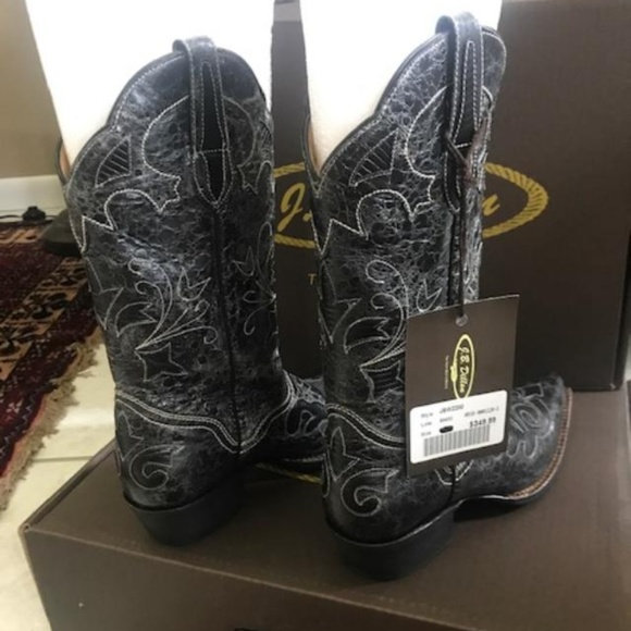 J.B. Dillion Stone Wash Cowboy Boots - Picture 5 of 8